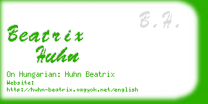 beatrix huhn business card